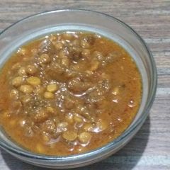 A picture of Chana daal -bottlegourd veg.