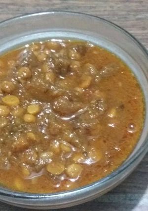 A picture of Chana daal -bottlegourd veg.