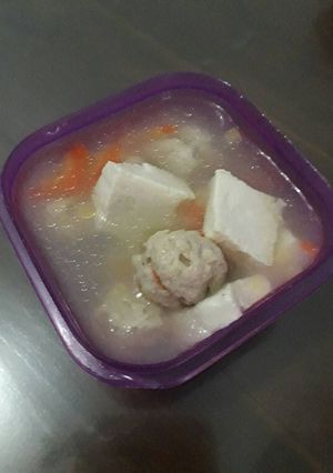 Foto resep Sop bola2 tuna with tahu