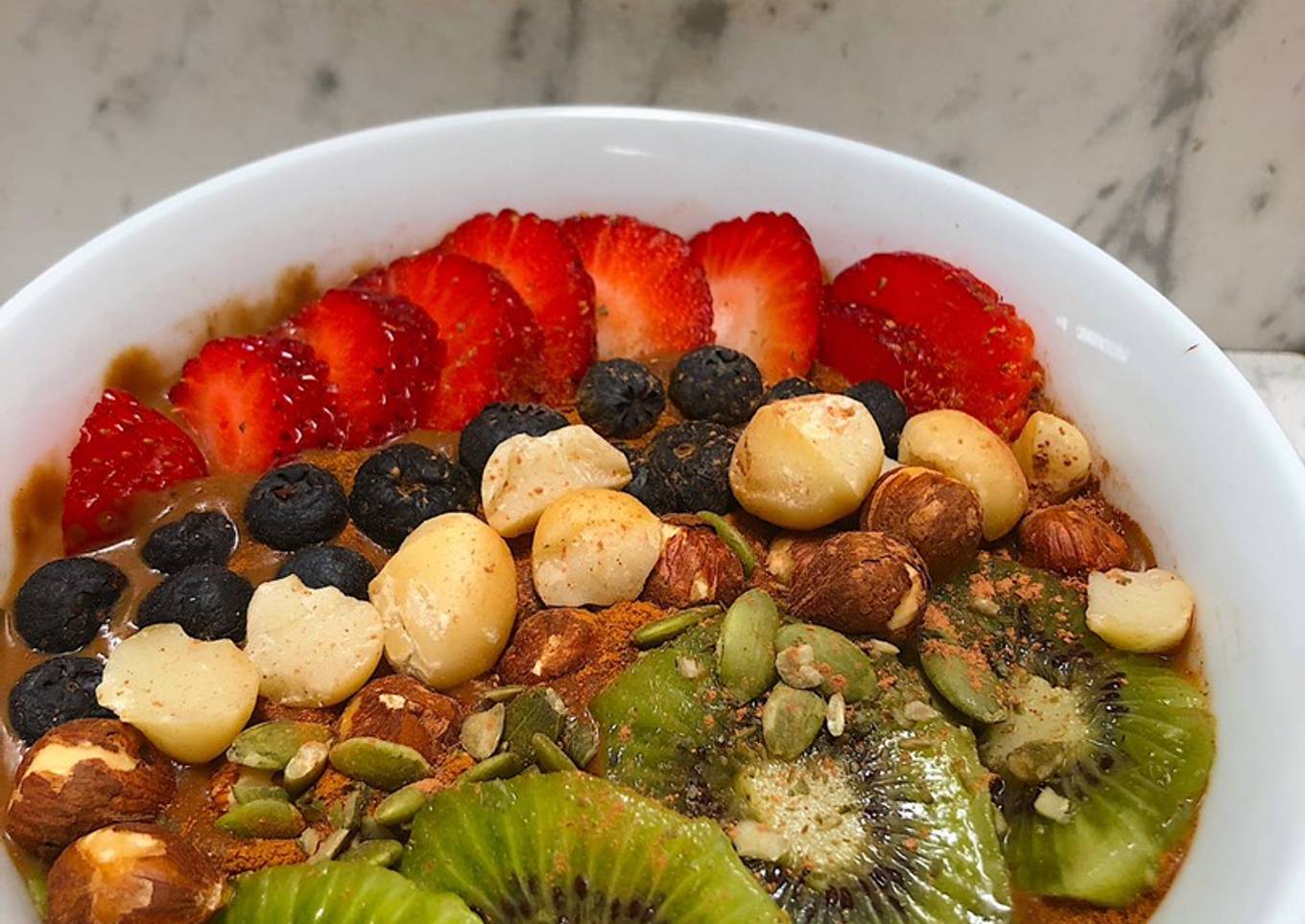 Bowl chocolatoso de aguacate 🥑 y maca