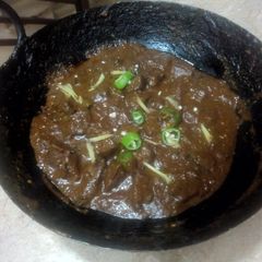 A picture of Beef Karahi Kaleji.