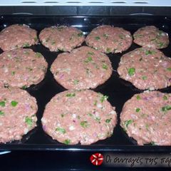 A picture of Fluffy beef patties in the oven.