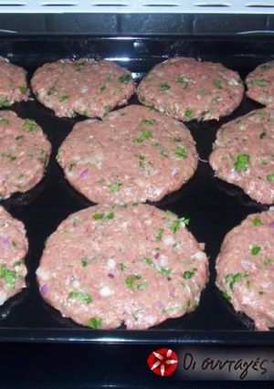 A picture of Fluffy beef patties in the oven.
