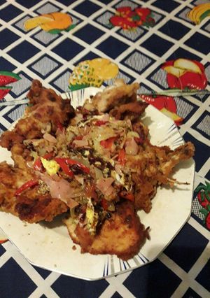 Una foto de Pollo frito al verdeo