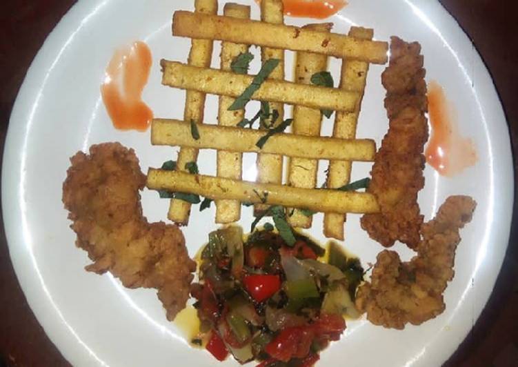 Steps to Prepare Speedy Yamtumerica&amp;crunchychicken