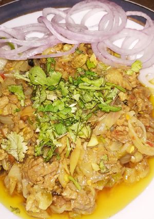A picture of Qeema stew.