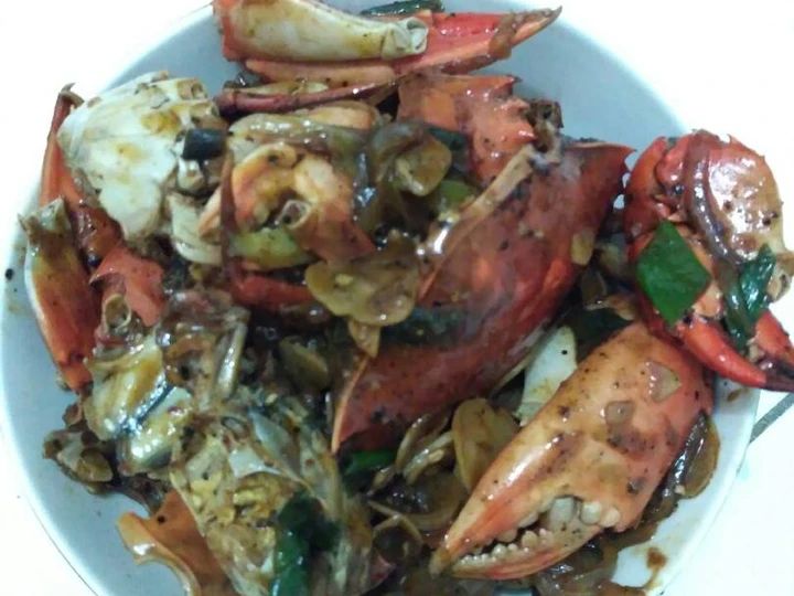 Langkah Mudah untuk Menyiapkan Resep Kepiting lada hitam sederhana yang Lezat Anti Ribet, Bisa Manjain Lidah