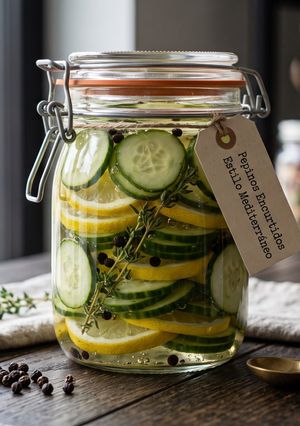 Una foto de 🥒 Pepinos Encurtidos Estilo Mediterráneo