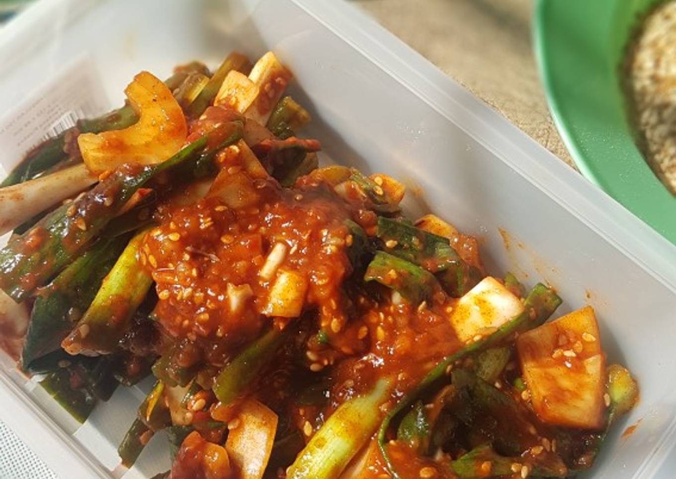 Simple Buchu Kimchi / Kimchi Daun Bawang Simpel