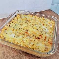 Makaroni panggang super simple. Tanpa saus bechamel রেসিপির প্রধান ছবি
