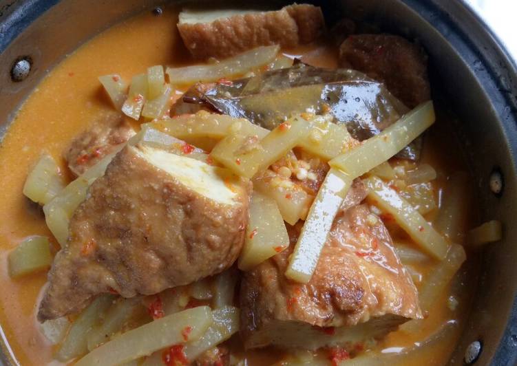 Cara mudah mengolah Lodeh labu Siam+tahu, Lezat