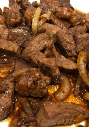 Foto resep Sapi lada hitam versi minimalis, menu valentine dinner