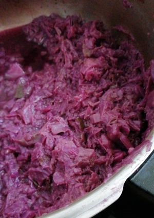 Una foto de Repollo Morado con Manzanas