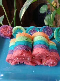 Foto resep Roll cake mini rainbow