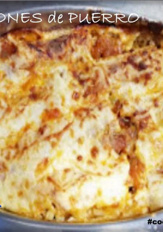 Una foto de Canelones de Puerro (sin pasta)