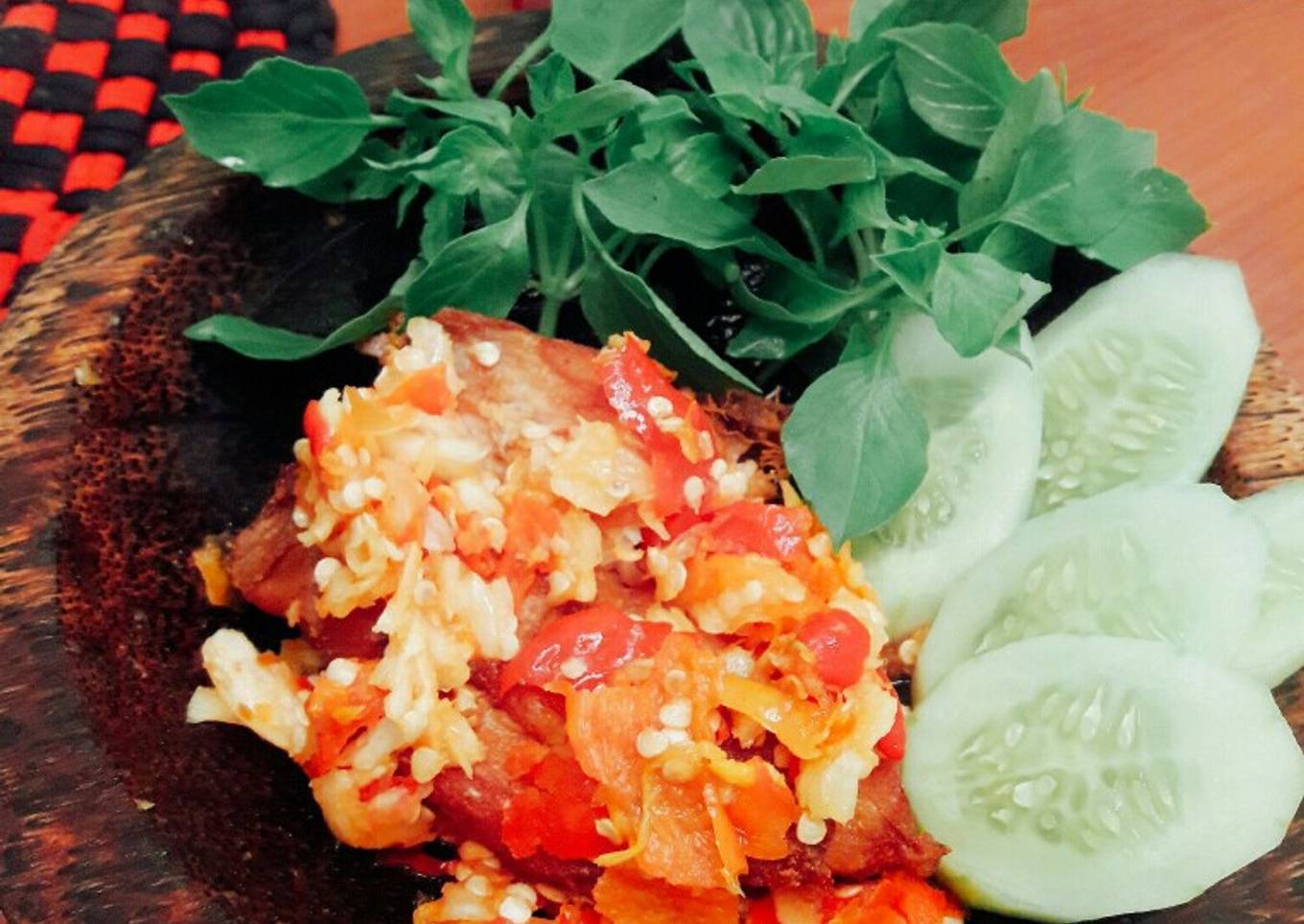 Ayam Geprek Sambal Matah (Cetar Pedas)