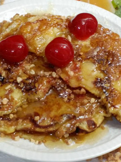 Una foto de Tortitas con almendras crocanti y miel
