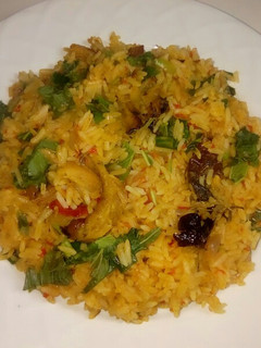 A picture of Local jollof rice.