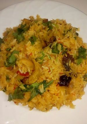 A picture of Local jollof rice.