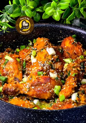 A picture of Honey Glaze Garlic Chicken Restaurant Style Chicken Recipe.