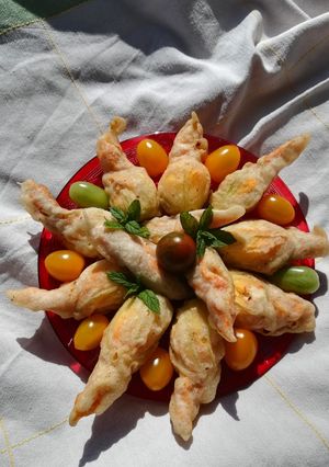 Foto di Fiori di zucchina ripieni