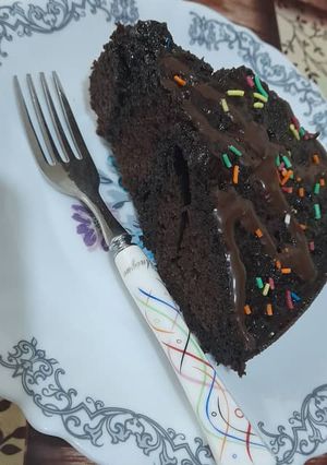 عکسی از دستور کیک خیس شکلاتی پنبه ای🍫