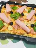 Pizzas 🍕 con Base de Harina de soja  Con Jamón y Palmitos! 😋👌