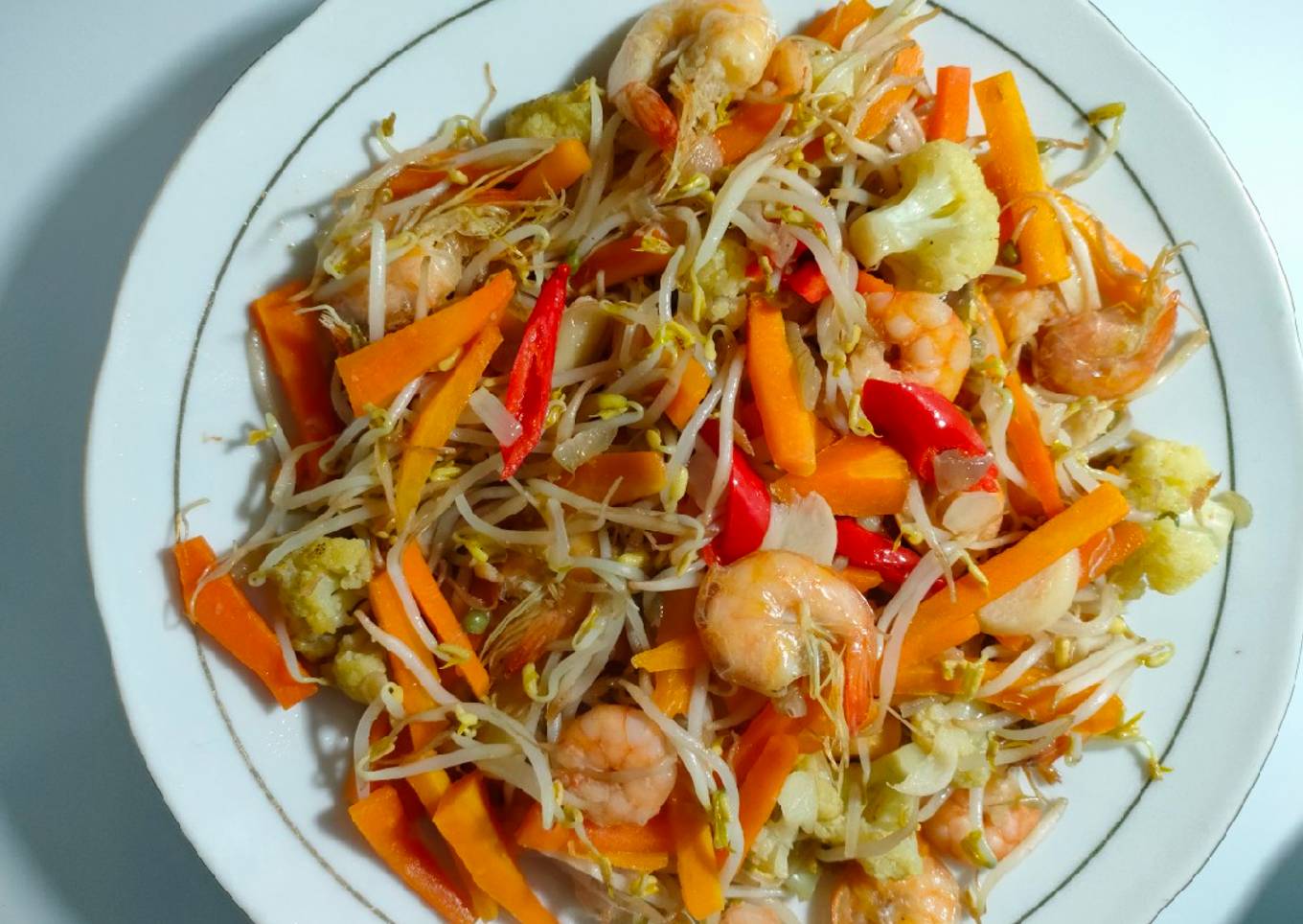 Oseng Udang Kembang Kol
