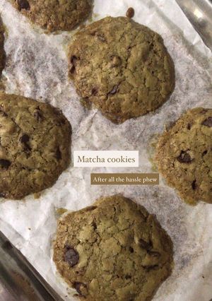 A picture of Matcha cookies.