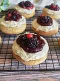 Bombas o berlinas cheesecake veganas