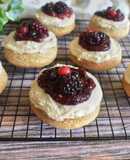 Bombas o berlinas cheesecake veganas