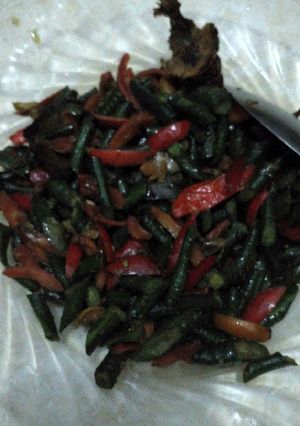 Foto resep Tumis Kulit Melinjo Kacang Panjang