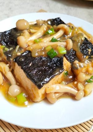 Foto resep Tahu Nori Shimeji Saus Tiram