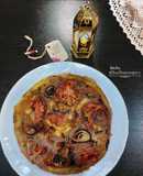 املت با پنیر و سبزیجات 🥘