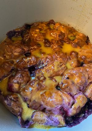 A picture of Blueberry-Lemon Cinnamon Roll Breakfast Bake #mommasrecipes.