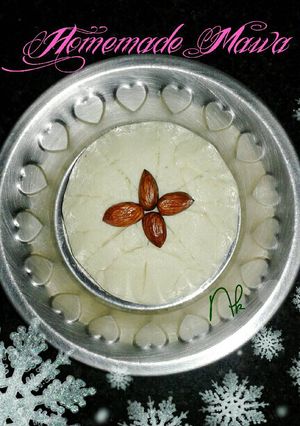 A picture of INSTANT HOMEMADE MAWA / KHOYA (unsweetened) from MILK POWDER.