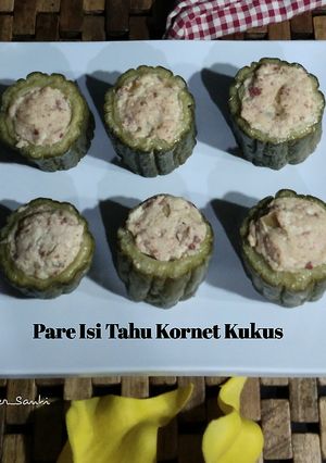 Foto resep Pare Isi Tahu Kornet Kukus