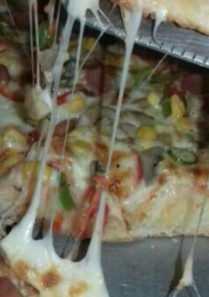 صورة لوصفة بيتزا الخضار
