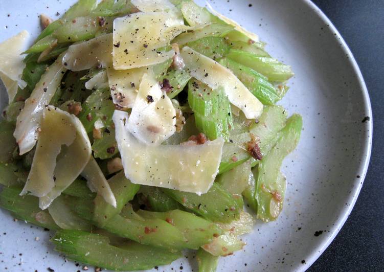 Anchovy Garlic Sautéed Celery