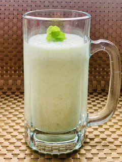 A picture of Coconut milk healthy smoothie.
