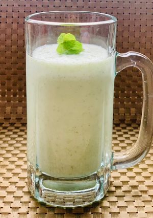 A picture of Coconut milk healthy smoothie.