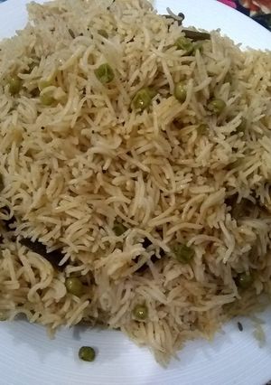 A picture of Matar pulao,.