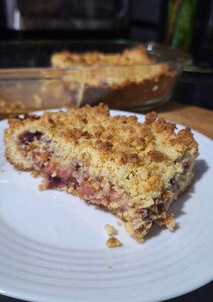 Una foto de Tarta crocante de manzana y mermelada sin azúcar apta diabéticos