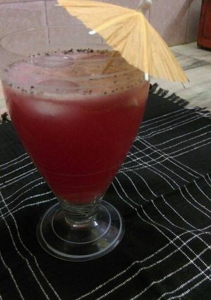 A picture of Pomegranate mocktail Red riding hood.
