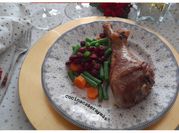 Una foto de pavo asado