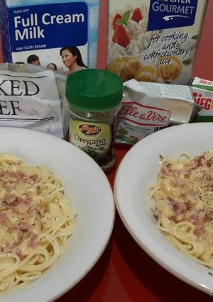 Foto resep Spaghetti Carbonara Extra Cheese