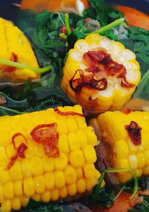 Foto resep Sayur Bening Bayam Jagung Mudah ala Pasutri Kost