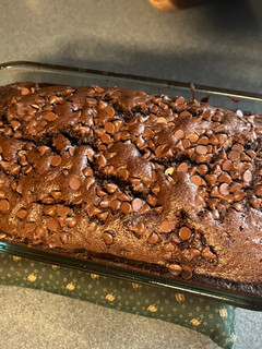 A picture of Fresh baked zucchini bread.