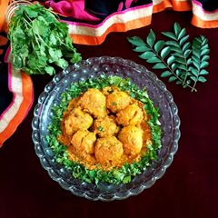 A picture of Batata nu shaak (Stuffed potato sabji).