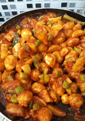 Foto resep Sambal goreng kentang dan telur puyuh pete
